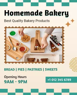 Homemade Bakery Products Promotion Flyer Template
