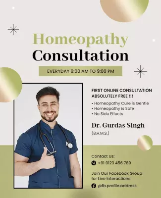 Homeopathy Consultation Service Flyer Template