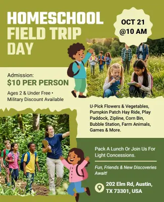 Homeschool Field Trip Day Event Flyer Template