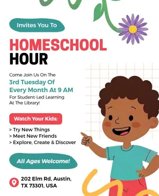Homeschool Hour Event Flyer Template