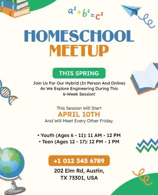 Homeschool Meetup Flyer Template