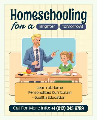Homeschooling Educational Program Promotion Flyer Template