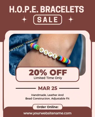 H.O.P.E. Bracelet Promotion Flyer Template