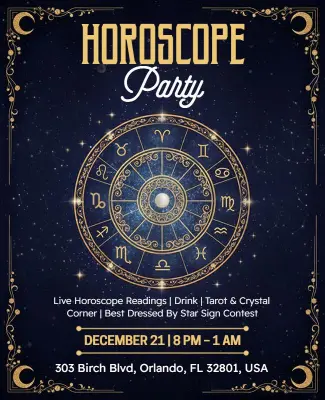 Horoscope Themed Party Event Flyer Template