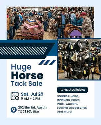 Horse Tack Sale Event Flyer Template