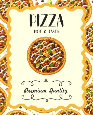Hot and Tasty Pizza Advertisement Poster Template