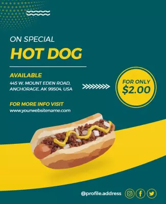Hot Dog Special Promotion Flyer Template