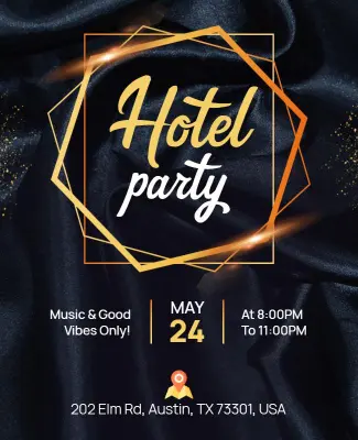 Hotel Party Event Celebration Flyer Template