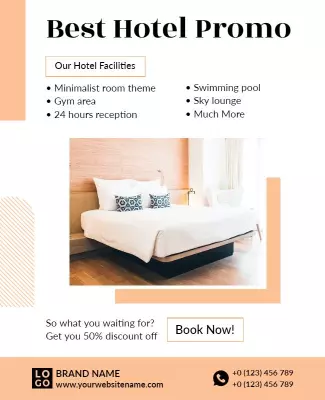 Hotel Promotion with Amenities Flyer Template