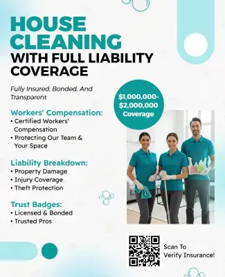 House Cleaning Services Insurance Coverage Flyer Template
