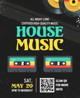 House Music Night Event Flyer Template