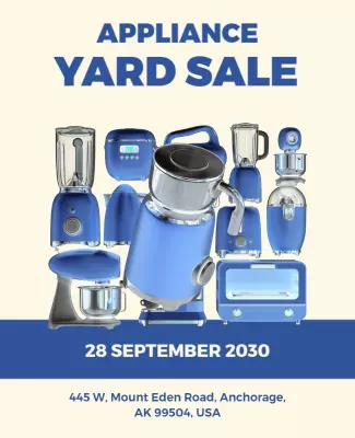 Household Appliance Yard Sale Flyer Template