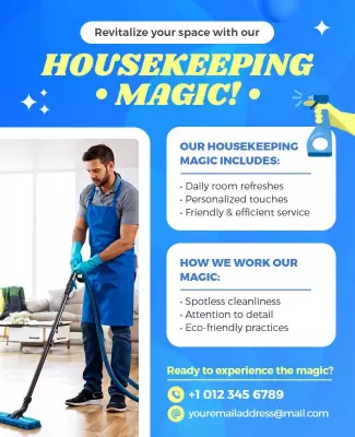 Housekeeping Services Advertisement Flyer Template