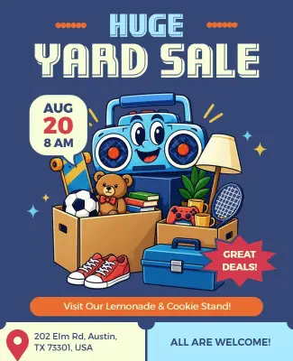 Huge Yard Sale Promotional Flyer Template