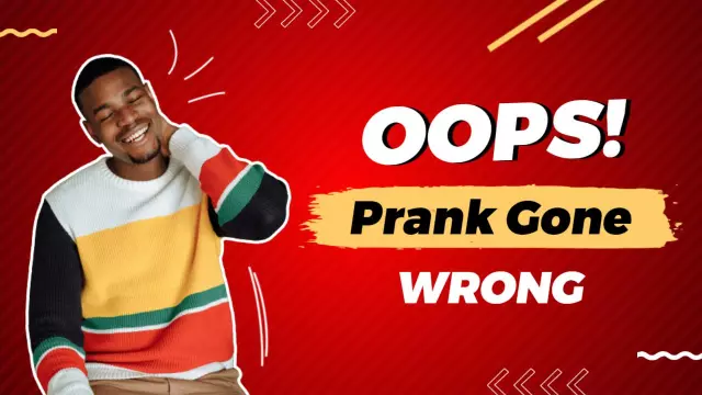 Humorous Prank Gone Wrong Reaction YouTube Thumbnail Template