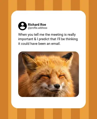Humorous Work Meeting Meme Poster Template