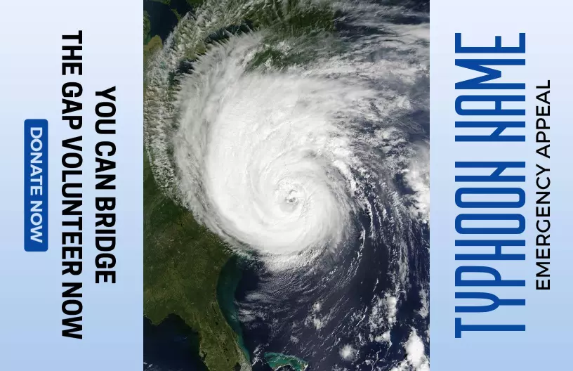Hurricane Emergency Relief Fundraising Awareness Brochure Template