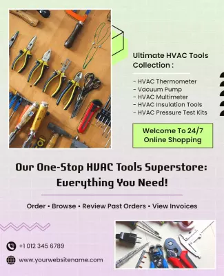 Hvac Tools Superstore Shopping Flyer Template