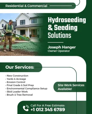Hydroseeding and Seeding Solutions Service Flyer Template