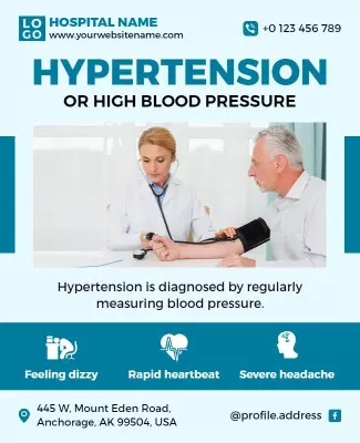 Hypertension Awareness Medical Information Flyer Template