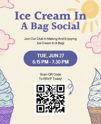 Ice Cream in a Bag Club Event Flyer Template