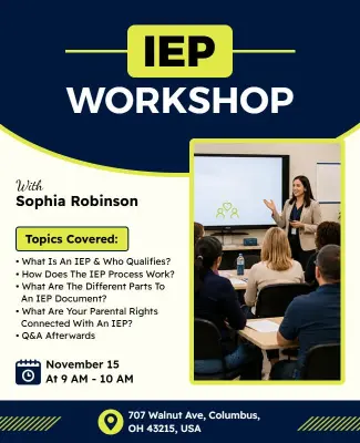 IEP Workshop Event Flyer Template