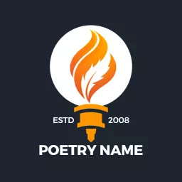 Illuminating Flame Symbolizing Creativity in Poetry Logo Template