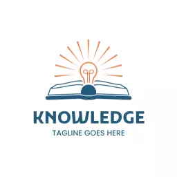 Illuminating Ideas from an Open Book Illustrating Knowledge Logo Template