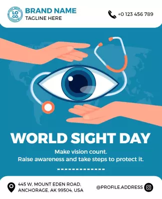 Illustrative Awareness World Sight Day Health Poster Template