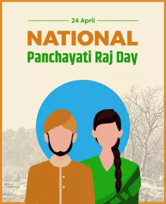 Illustrative Celebration of National Panchayati Raj Day Poster Template