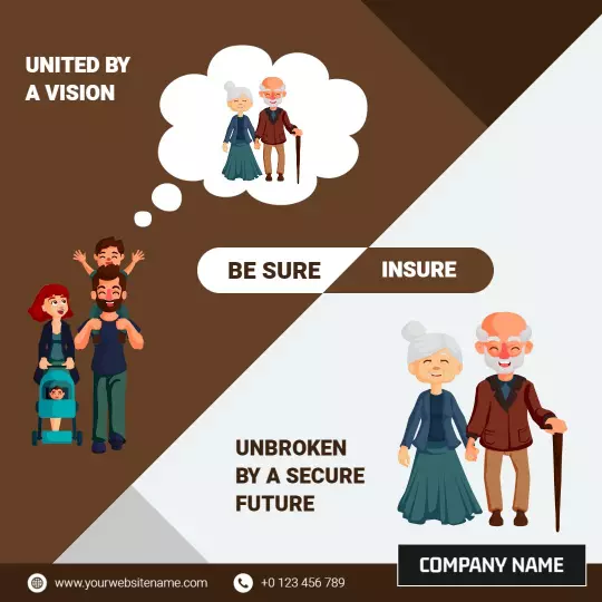 Illustrative Family Focused Insurance Security Ad Template