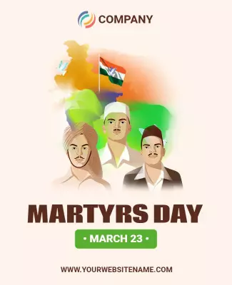 Illustrative Tribute to Martyrs Day Celebration Poster Template