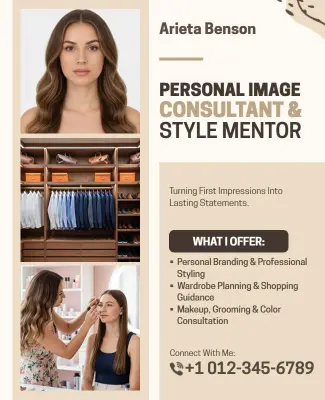 Image Consultant and Style Mentor Services Portfolio Flyer Template