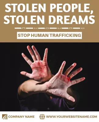 Impactful Awareness Campaign Against Human Trafficking Poster Template
