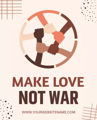Inclusive Hands Unity Peaceful Protest Poster Template
