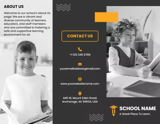 Inclusive School Mission and Vision Statement Brochure Template
