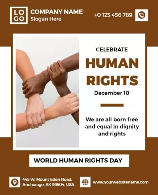 Inclusive Unity for World Human Rights Day Poster Template