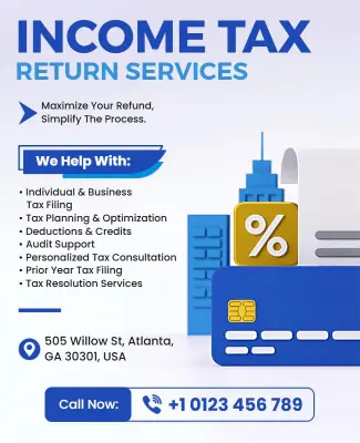 Income Tax Return Services Flyer Template