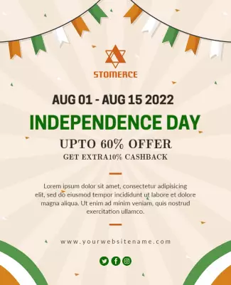 Independence Day Sale Promotion Flyer Template