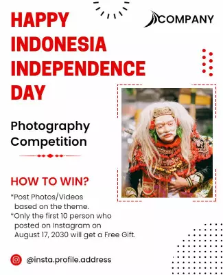 Indonesia Independence Day Photography Competition Flyer Template