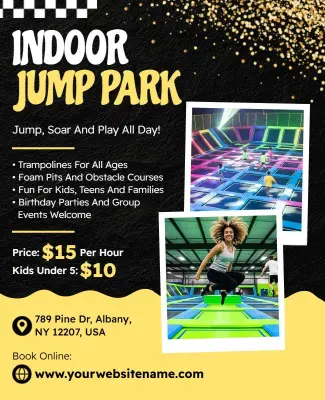 Indoor Jump Park Flyer Template