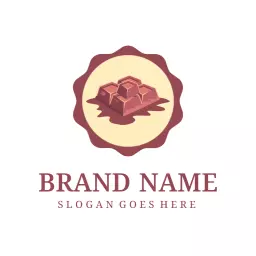 Indulge in Delicious Dark Chocolate Treats Logo Template