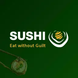 Indulge in Guilt-Free Fresh Sushi with Colorful Ingredients Logo Template