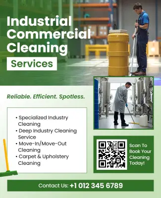 Industrial Commercial Cleaning Services Flyer Template