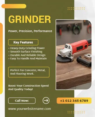 Industrial Construction Tool Promotion Flyer Template