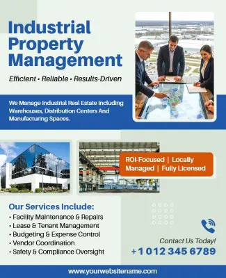Industrial Property Management Services Flyer Template