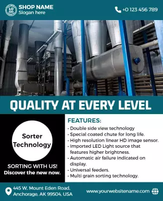 Industrial Sorter Technology Advertisement Flyer Template