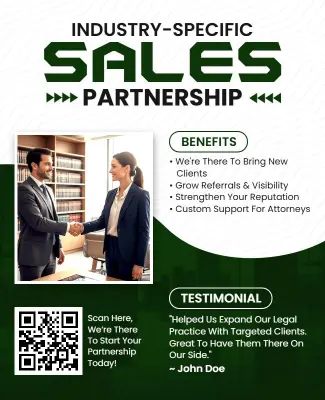 Industry-Specific Sales Partnership Flyer Template