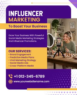 Influencer Marketing to Boost Your Business Promotion Flyer Template