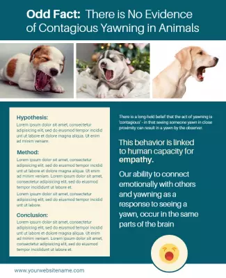Informative Blue Animal Behavior Research Poster Template